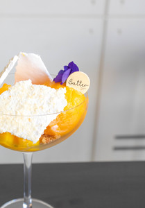 Drivu Mango Sorbet with Coconut Meringue